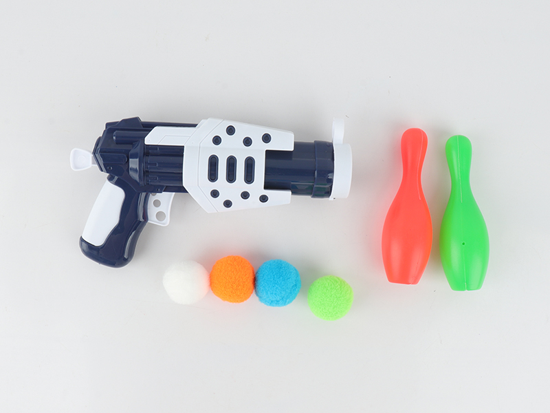 Stretch Plush Ball Shooting Gun With Bowling Toy