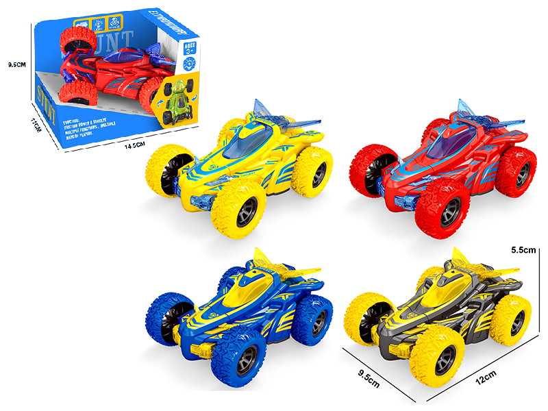 Friction Stunt Rotating Car With Lights 1pcs