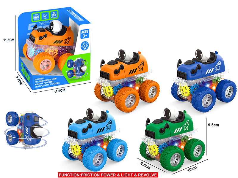 Dual Friction 4WD Stunt Space Car With Lights 1PCS
