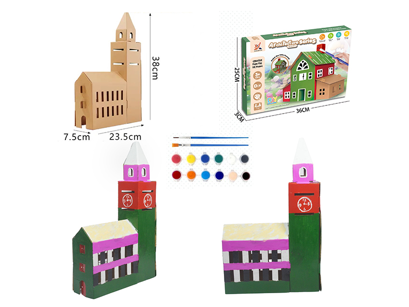 Architecture Series Model DIY Colored Drawing 3D House(Elizabeth Tower)