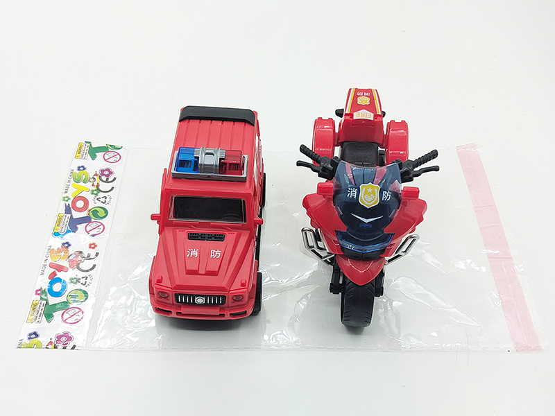 Friction Jeep Truck + Friction Motorcycle