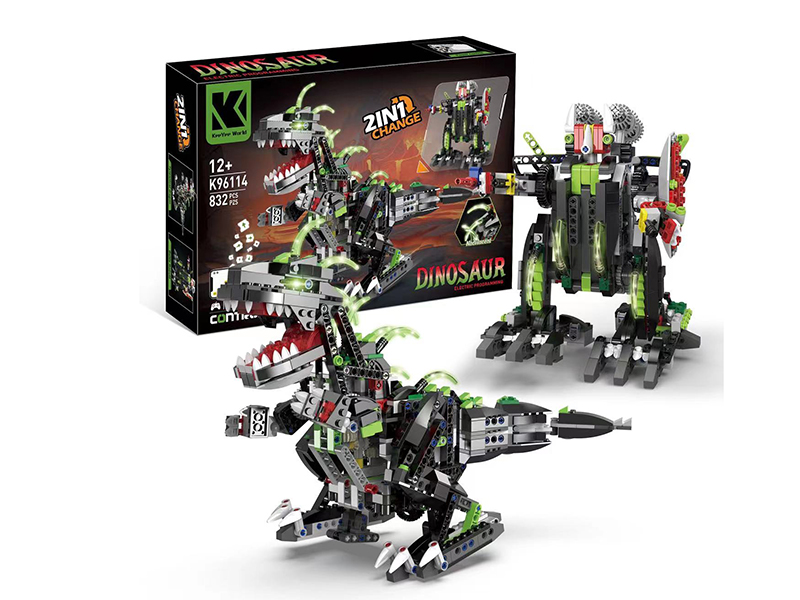 Remote Control Electric Building Blocks 2 Change Dinosaur 832pcs