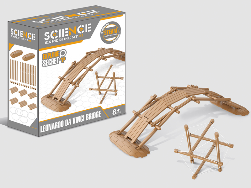 DIY Leonarod Da Vinci Bridge Science Experiment Toy