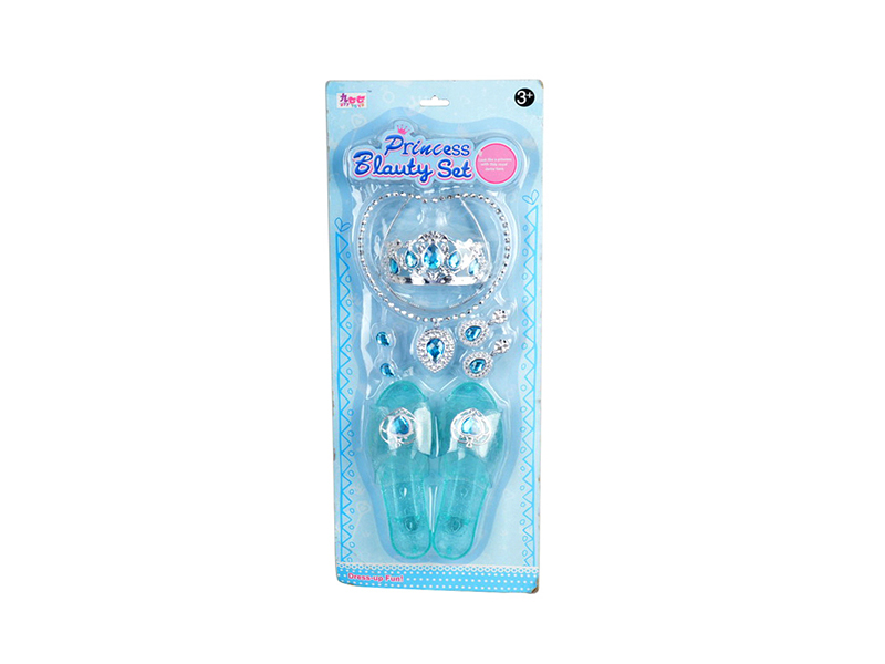 Princess Crystal Shoes Crown Set