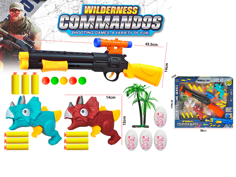 Soft Bullet Gun & Ping-Pong Ball Gun Set