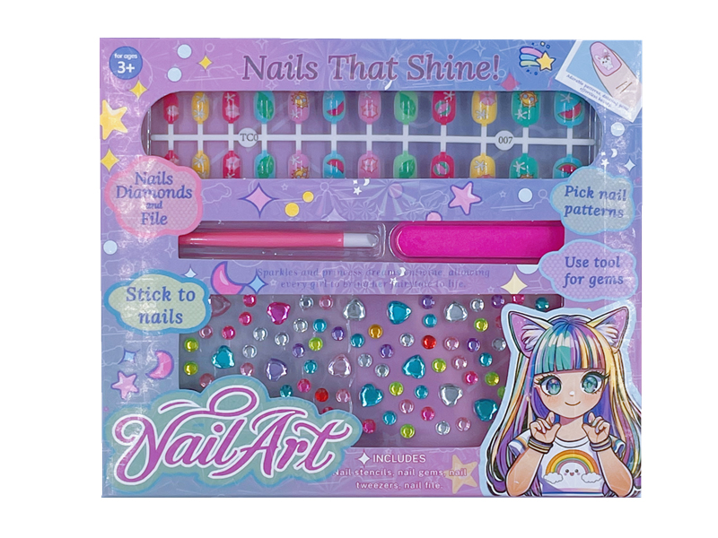 24-Piece Nail Patch & Diamond Sticker Set