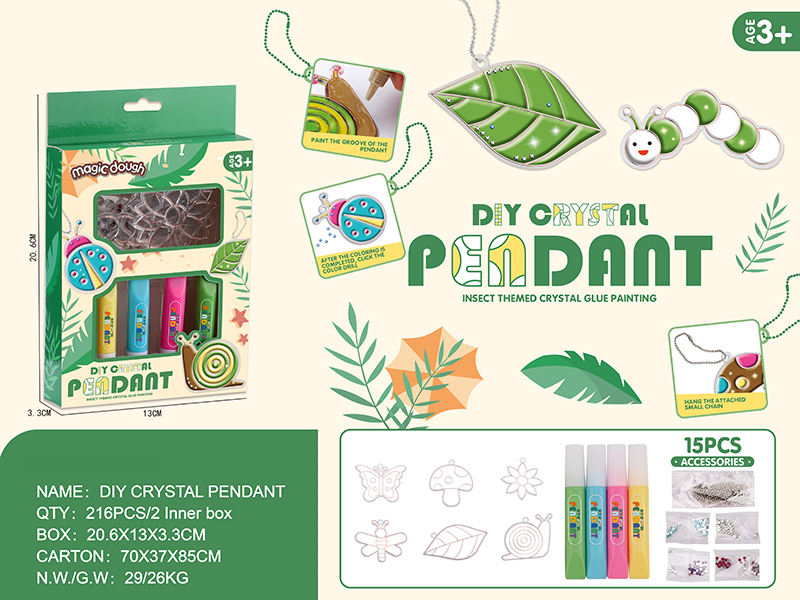 DIY Crystal Pendant Insect Themed Crystal Glue Painting 15pcs