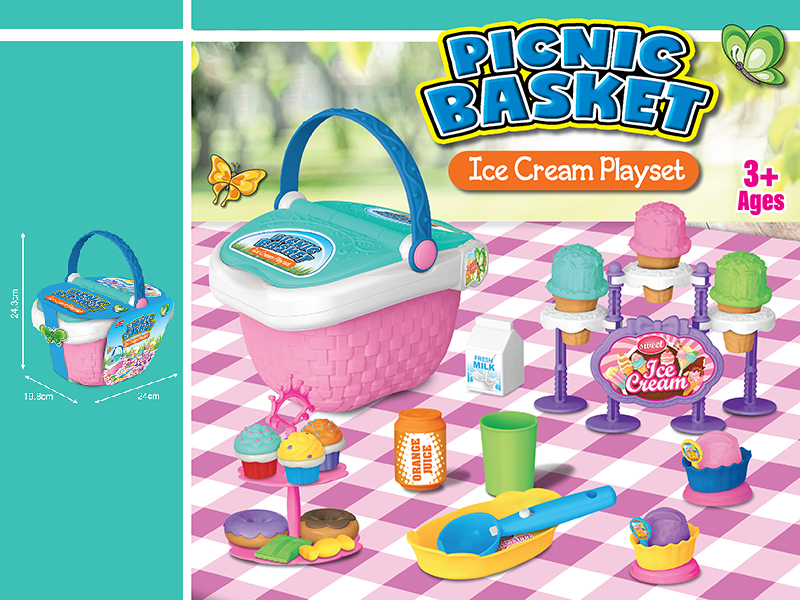 Picnic Basket Ice Cream Play Set