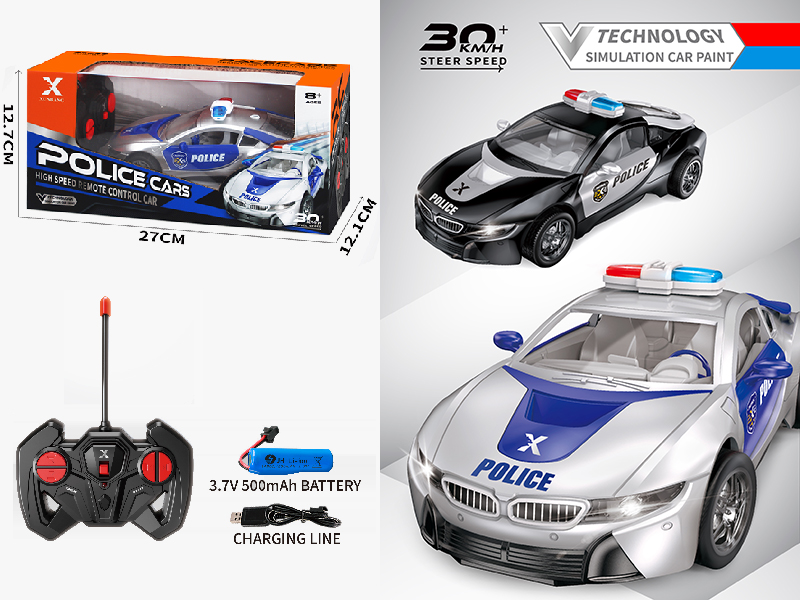 1:22 4-Channel Remote Control BMW Police Car 49Mhz