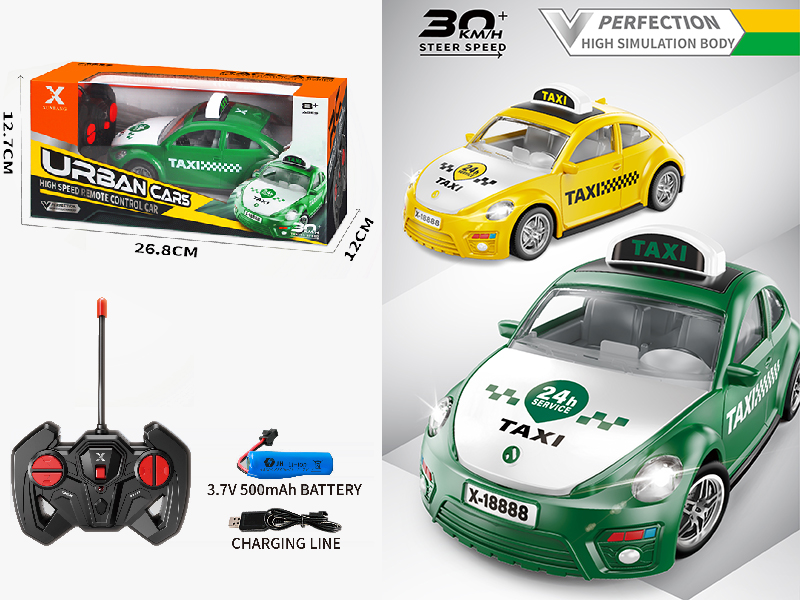 1:22 4-Channel Remote Control Volkswagen Beetle Taxi 49mhz