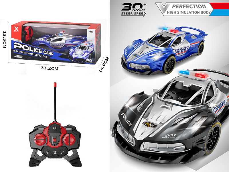 1:18 4-Channel Remote Control Ferrari Police Car 49mhz