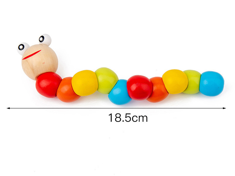Colorful Twister Worm Baby Early Education Wooden Toy
