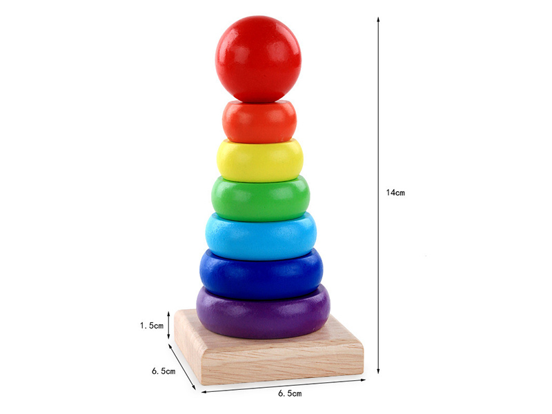 Wooden Stacked Tower Toy