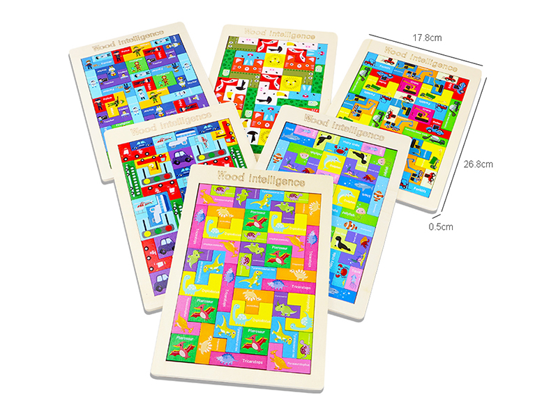 Wooden Tetris Puzzle 40pcs