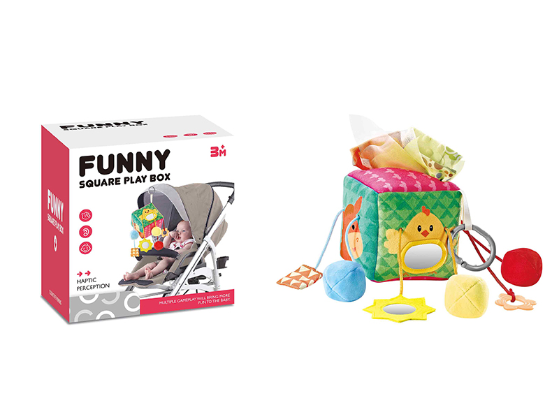 Funny Square Play Box Stroller Hanging Toy