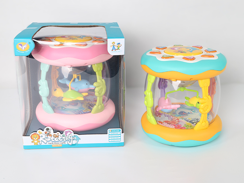 Rotating Ocean Musical Drum(Green/Pink 2 Colors Mixed)