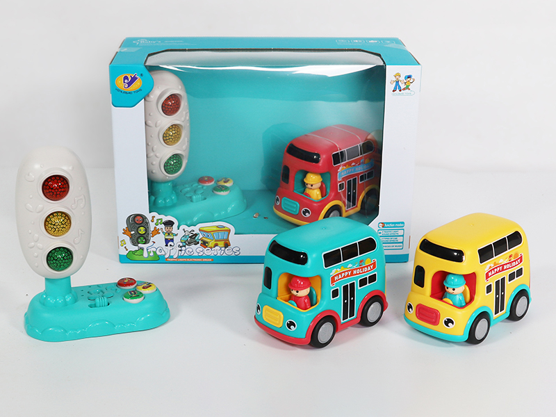Music Traffic Light + Friction Cartoon Bus
