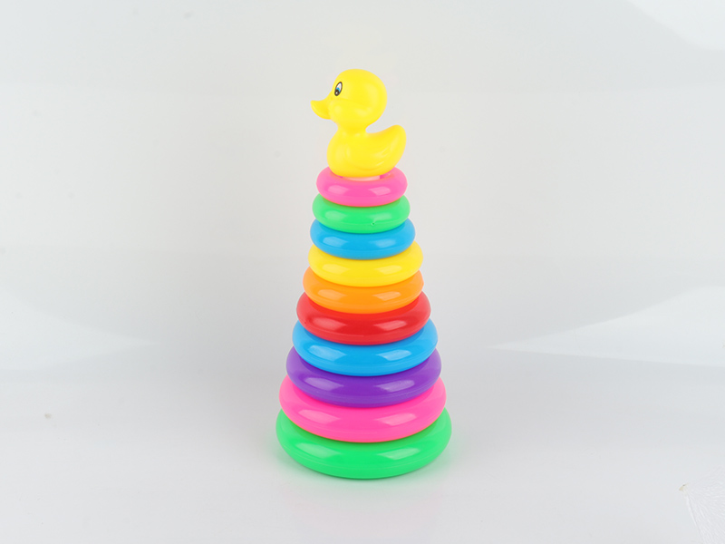 Large 10-Layer Duck Stacking Rings Toy