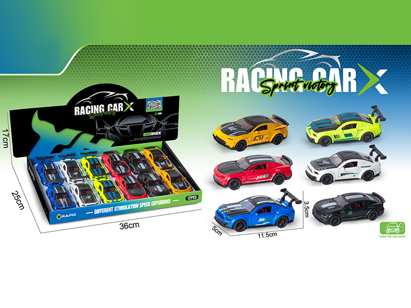 Pull Back Alloy Racing Cars 12pcs