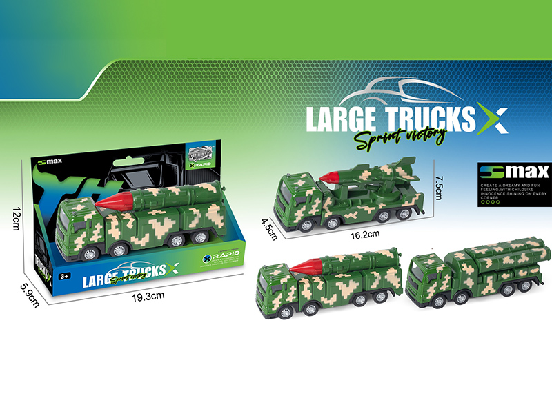 Pull Back Alloy Military Truck