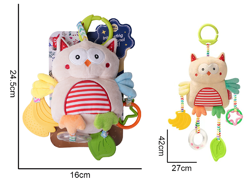 Plush Owl Baby Stroller&Bed Hanging Toys
