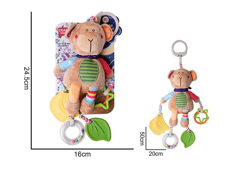 Plush Monkey Baby Stroller&Bed Hanging Toys