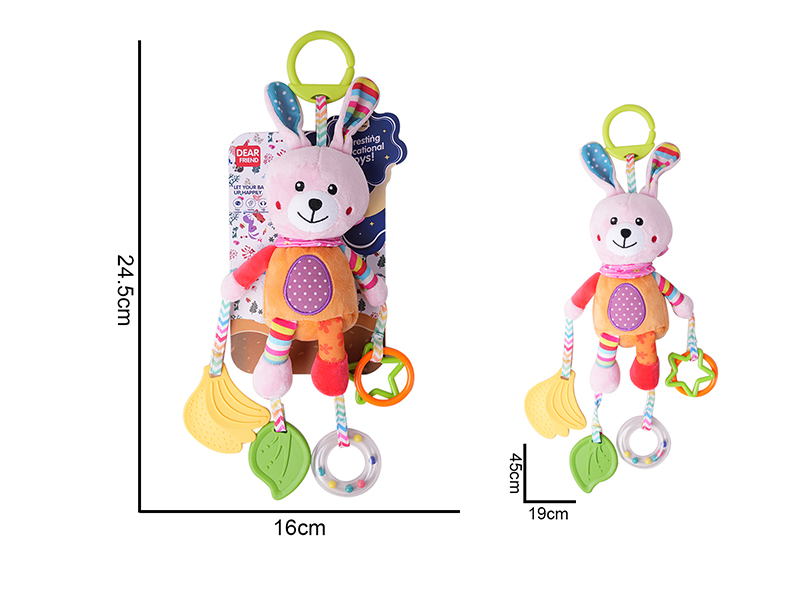 Plush Rabbit Baby Stroller&Bed Hanging Toys