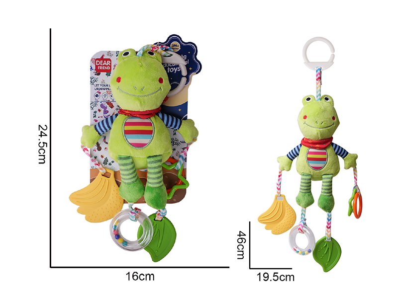 Plush Frog Baby Stroller&Bed Hanging Toys