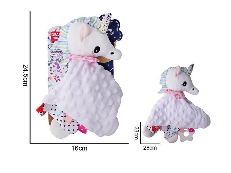 Baby Soothe Towel - White Unicorn