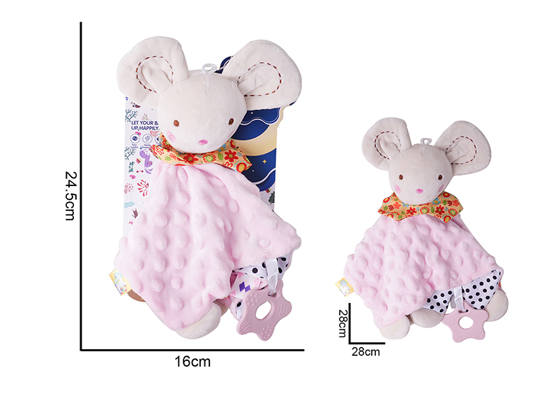 Baby Soothe Towel - Pink Mouse