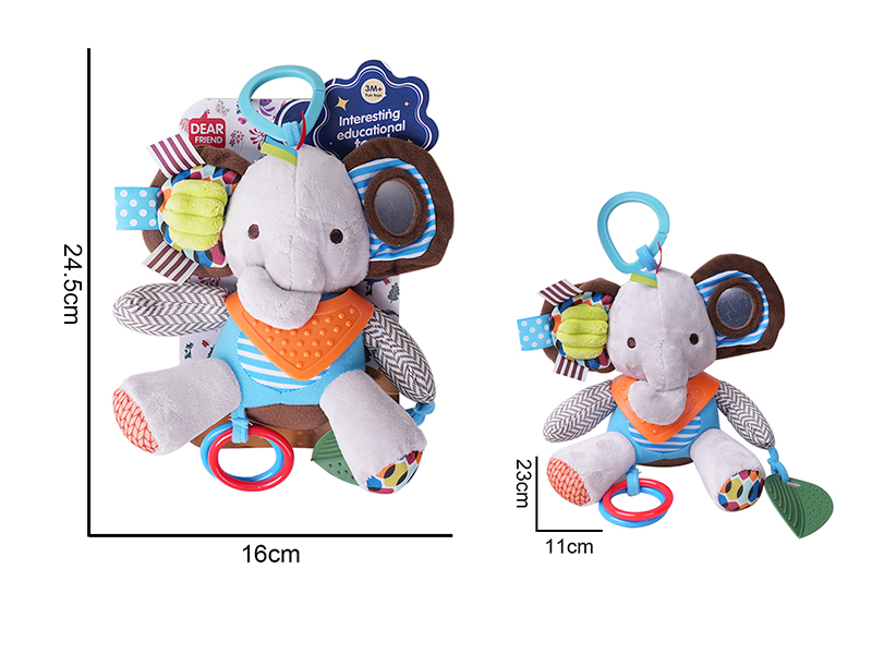 Plush Elephant Baby Stroller&Bed Hanging Toys
