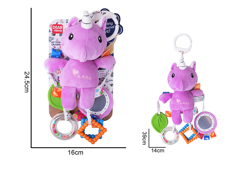 Plush Animal Unicorn Baby Stroller&Bed Hanging Toys
