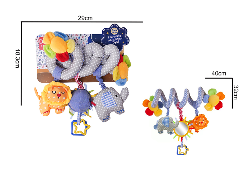 Baby Crib & Stroller Baby Activity Spiral Plush Toy