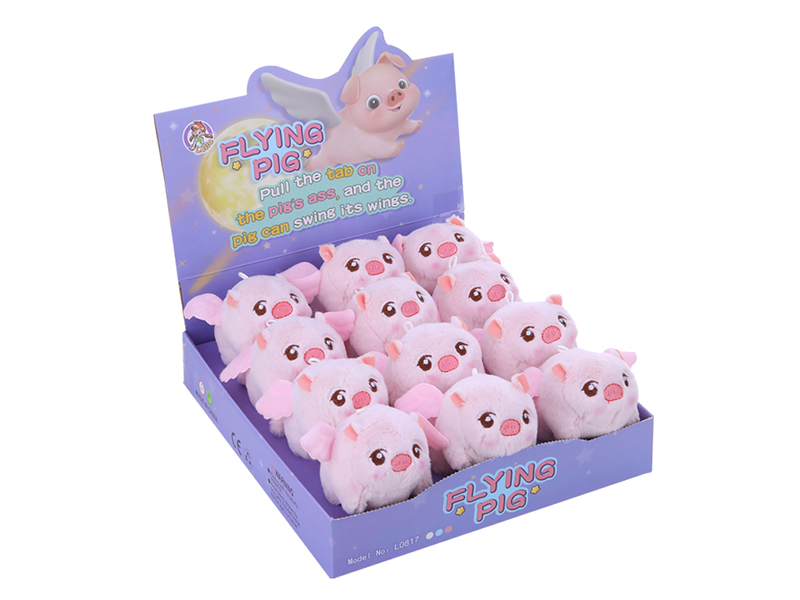 Pull Line Flying Pig(Pink)12pcs