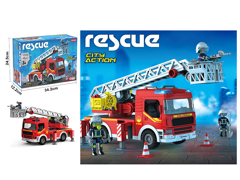 Slide Aerial Ladder Fire Truck