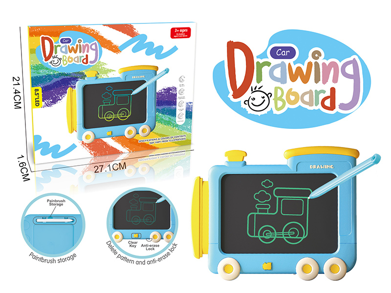 Monochrome Screen Cartoon Train Writing Board