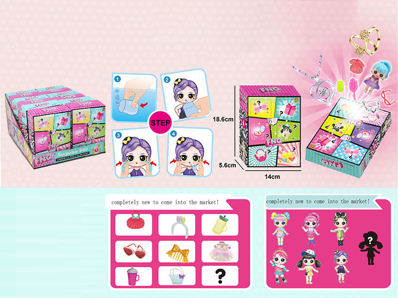 Surprise Box Fashion Doll Play Set 12pcs