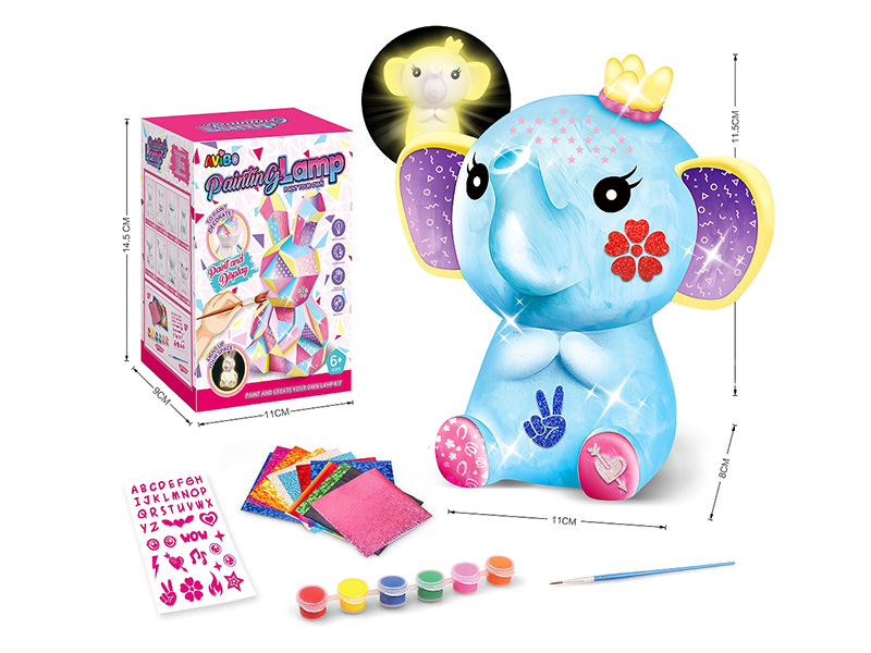 Children's DIY Painting Creative Nightlight Toy - Elephant