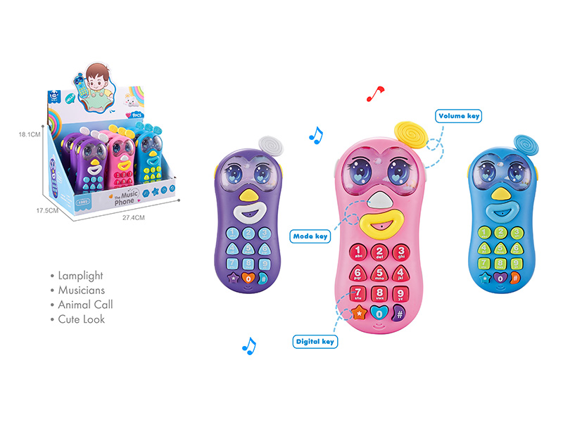 9pcs Baby Early Education Music Mobile Phone
