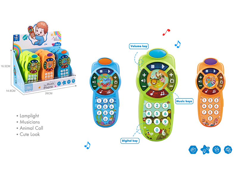 9pcs Baby Early Education Music Mobile Phone