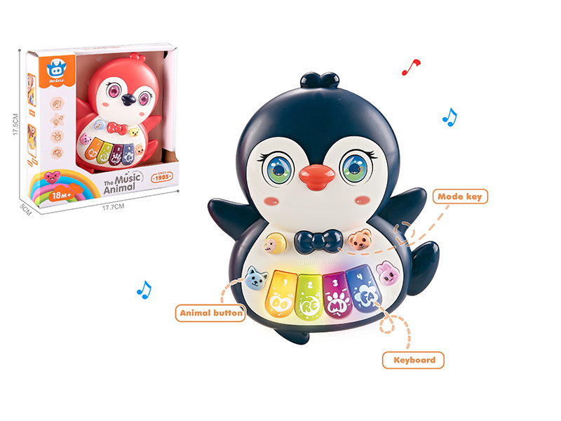 Cartoon Penguin Electronic Organ