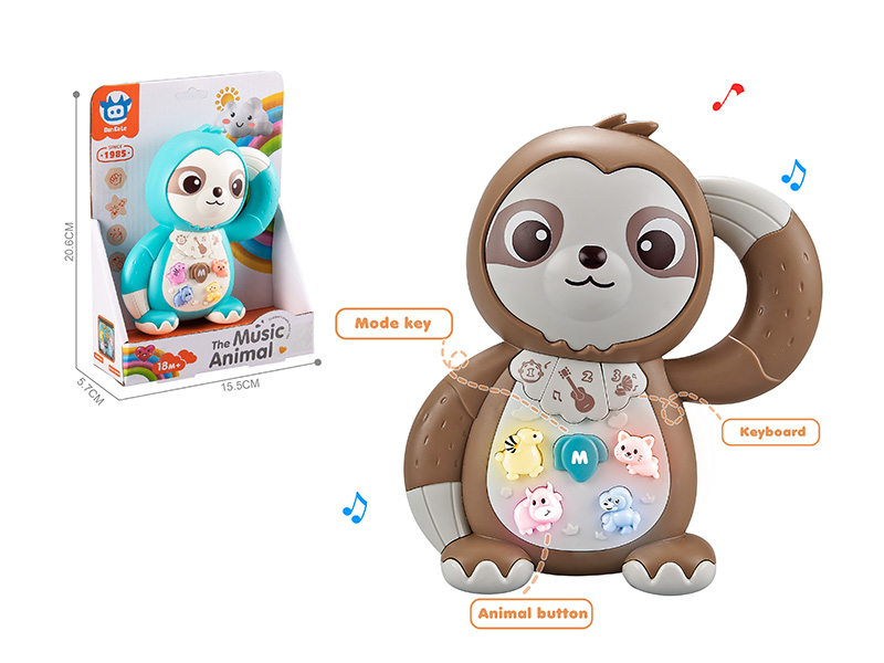 Cartoon Sloth Electronic Organ