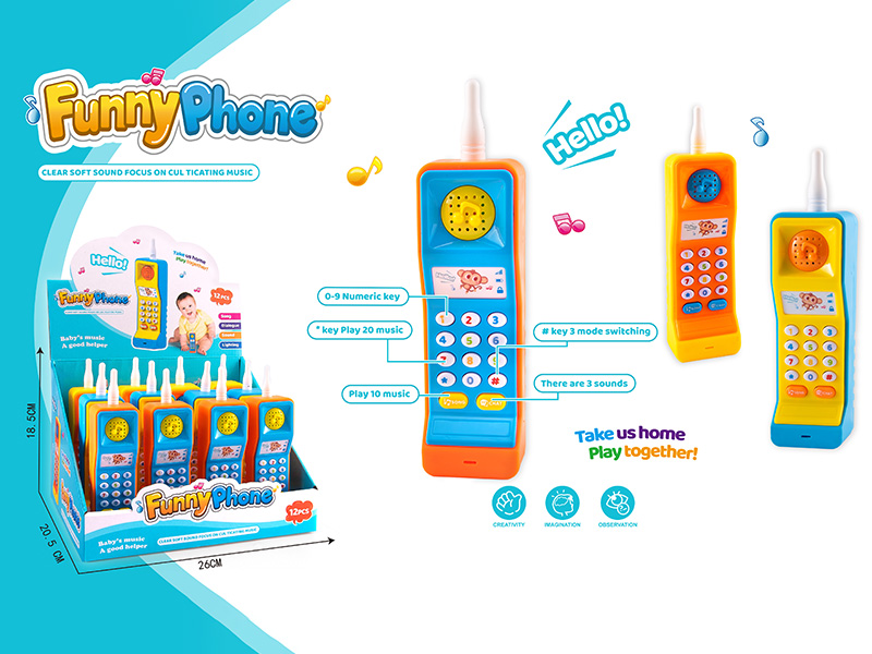 12pcs Multifunctional Fun Music Phone