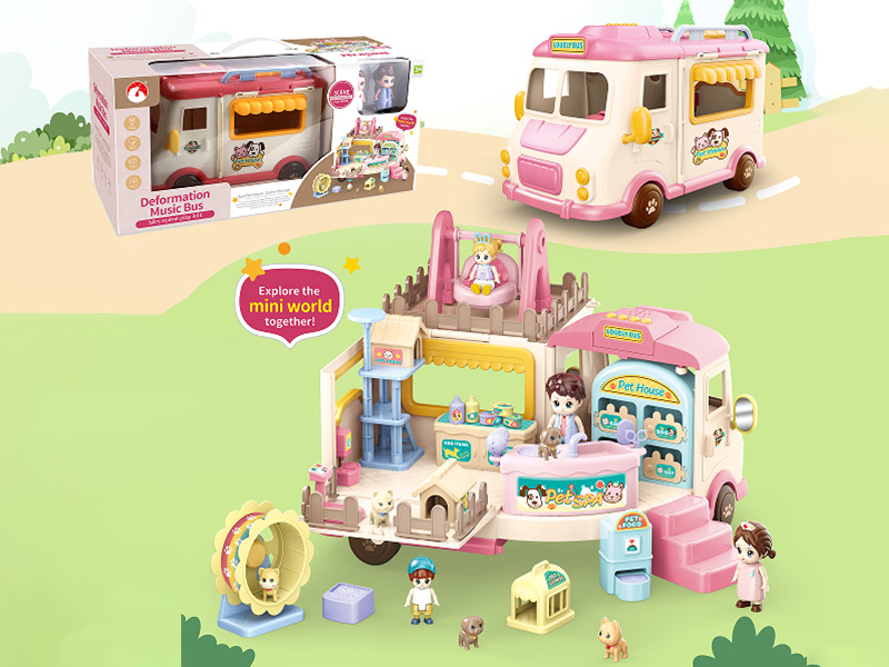 Deformation Music Bus Mini Scene Play House