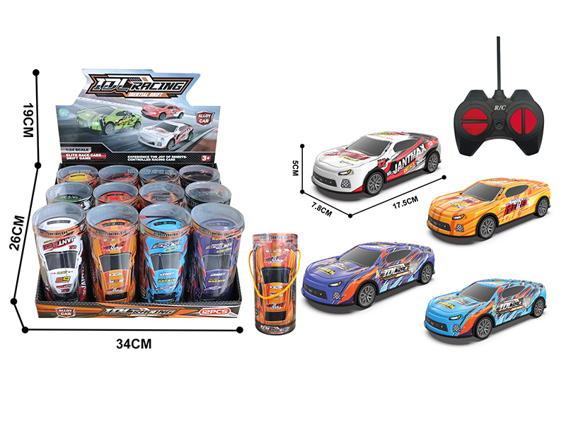 1:24 4-Channel Remote Control Alloy Car With Lights 12PCS