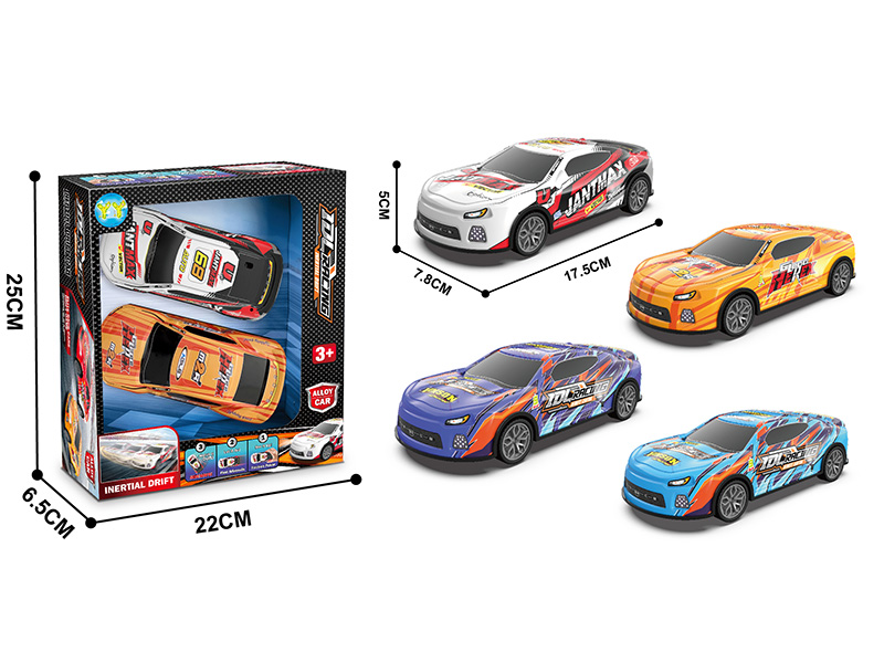 Friction Alloy Drift Racing Cars 2pcs