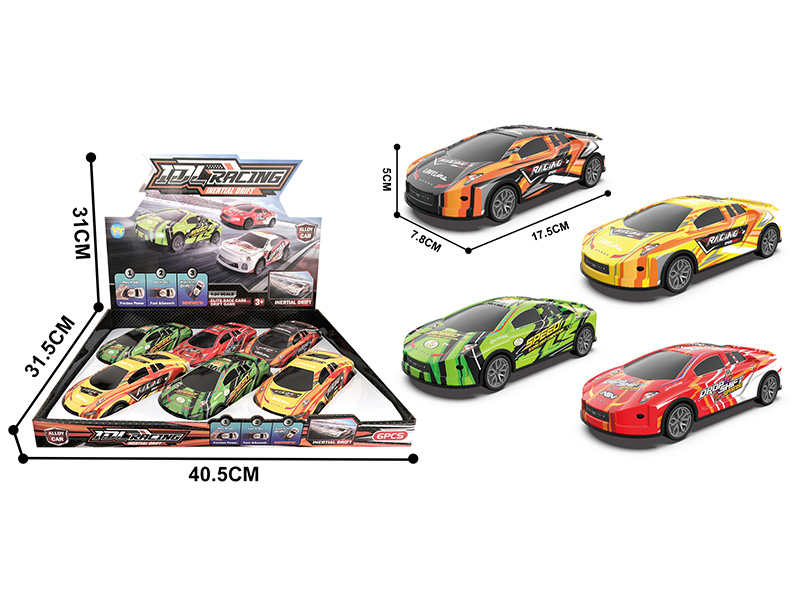Friction Alloy Drift Racing Cars 6pcs