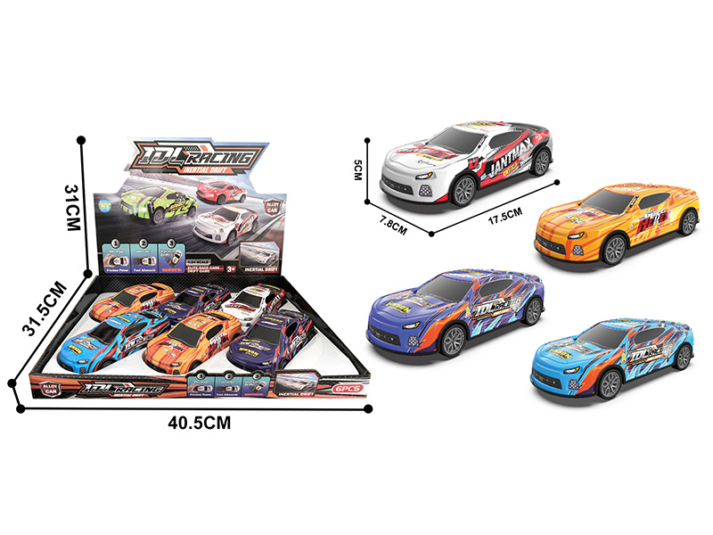 Friction Alloy Drift Racing Cars 6pcs
