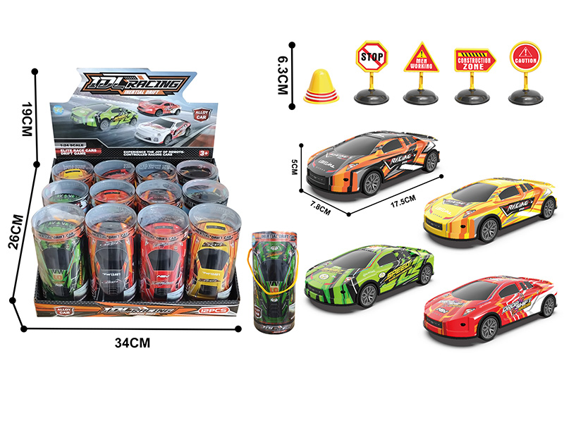 Friction Alloy Drift Racing Cars 12pcs