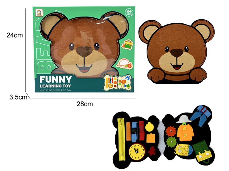 Bear Funny Learning Board Multifunctional Felt Toy